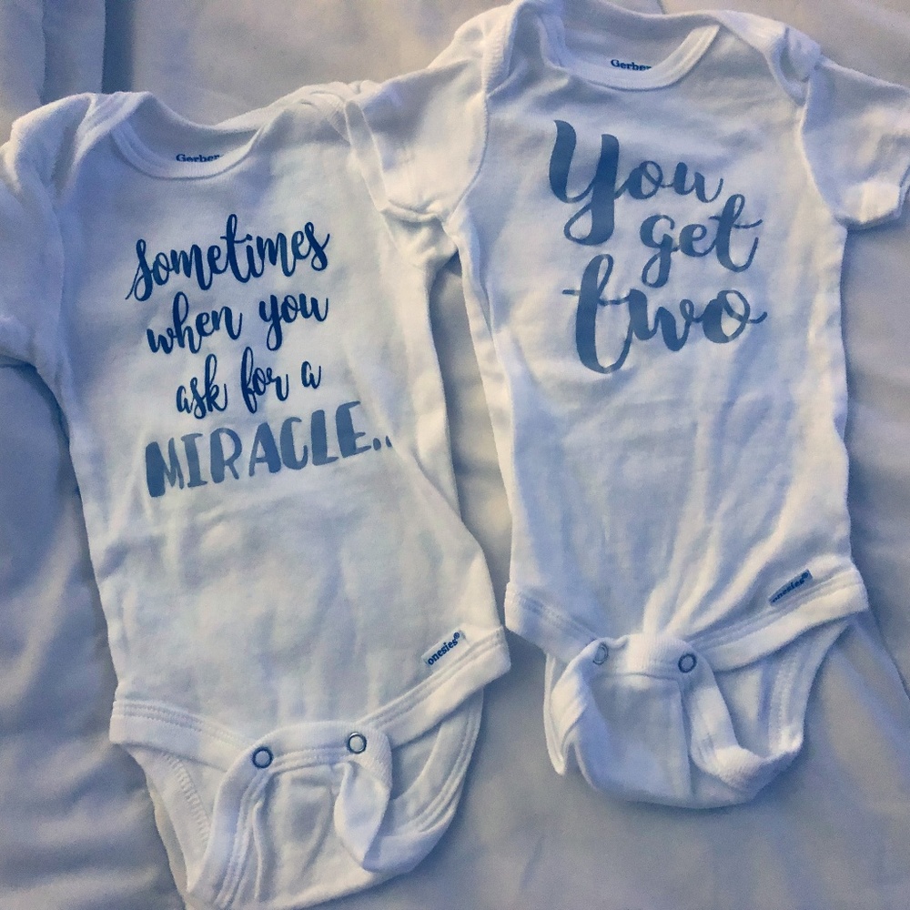 0-3 Twin onesies